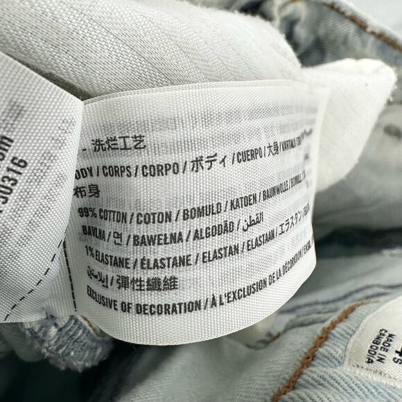 Abercrombie 90s Straight Ultra High‎ Rise Distressed Light Wash 4S - Picture 10 of 13